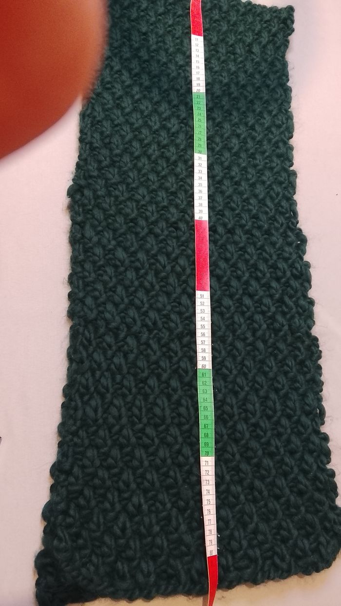 Cache-col en maille - Vert profond, fait main - photo numéro 4
