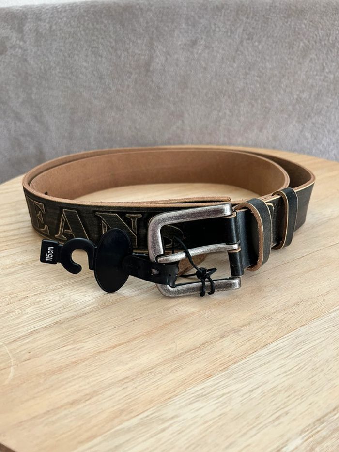 Ceinture en cuir marron taille 115 cm