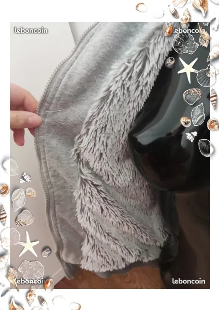 Gilet à capuche gris bien chaud avec intérieur en moumoute taille 12 ans New Look - photo numéro 3