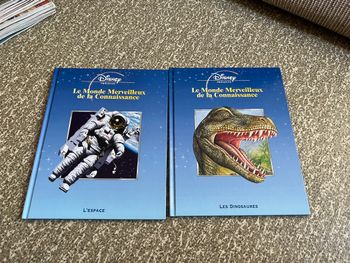 Lot de 2 livres Disney - Le monde merveilleux de la connaissance