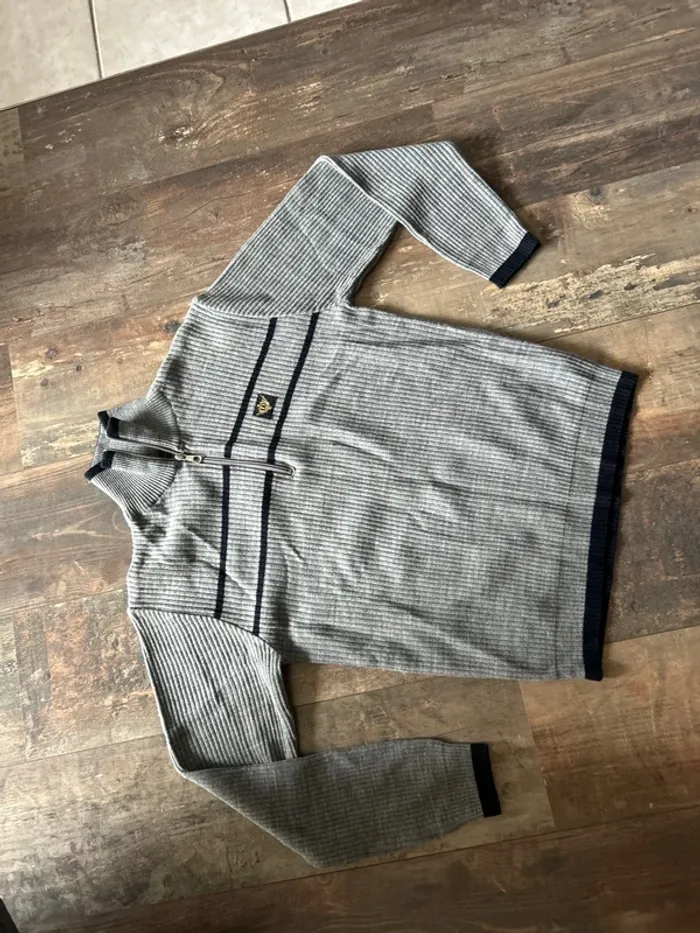 Pull gris col montant 50% laine - photo numéro 4