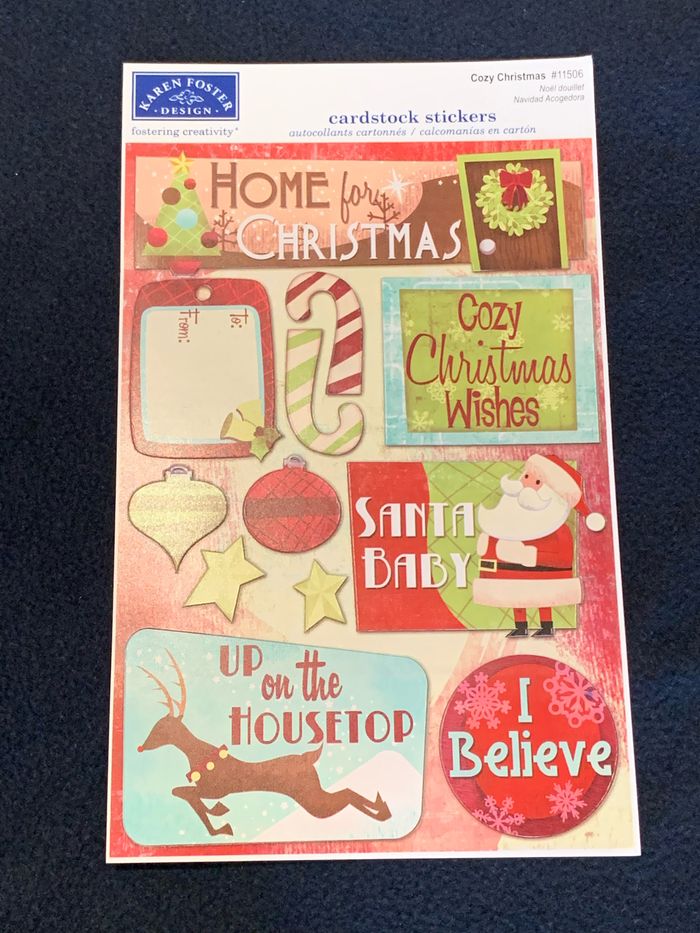 Lot 5 planches autocollants cartonnées Noël - photo numéro 3