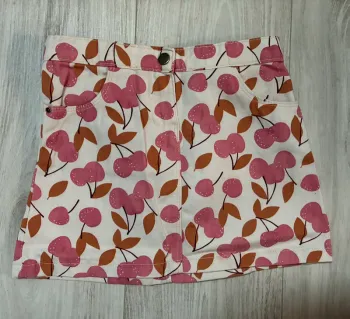 Jupe motif cerise