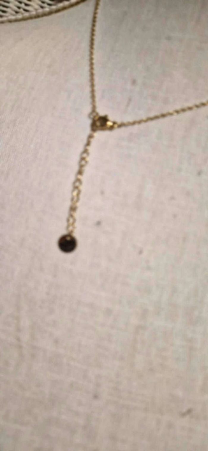 Collier mailles larges aigle déployé perle bleu marine acier inoxydable or marque somini - photo numéro 4