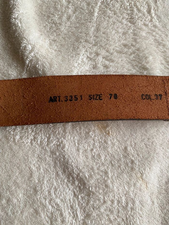 Ceinture Chevignon vintage en cuir marron taille 70 - photo numéro 13