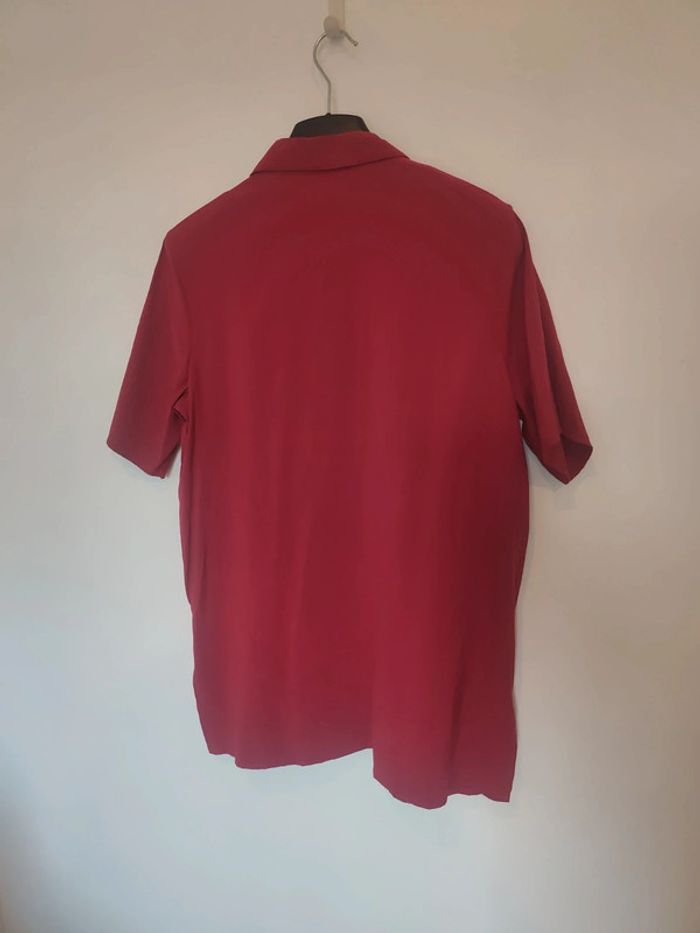 Chemise manches courtes Daxon rouge bordeaux taille 44 modal - photo numéro 4
