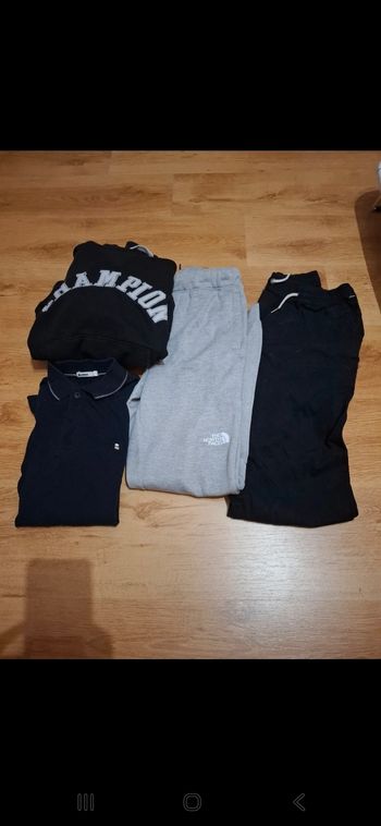 Lot xs/16 ans champion the north face...