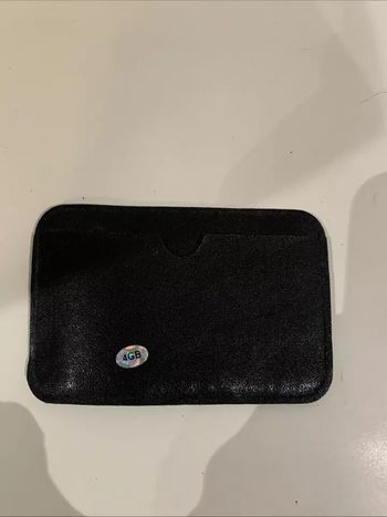 Porte Cartes (2 Emplacements) En Cuir 10x6,5 cm Neuf