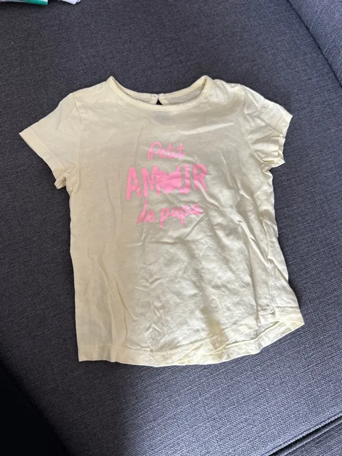 T-shirt manches courtes,bébé fille, 24 mois