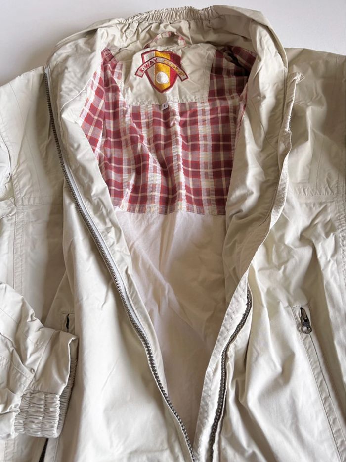 Veste courte beige K-Way « Golf » vintage taille (grand) S - photo numéro 4