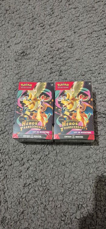 Lot de 2 Bundles Pokémon Héros Transcendants ME02 FR Neufs Scellés 