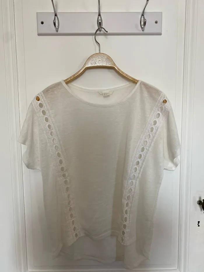 Haut style lin blanc H&M taille M