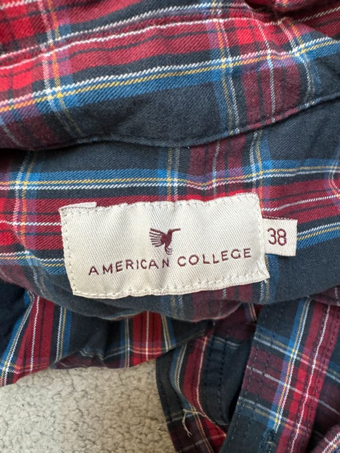 Chemise à carreaux American College Taille 38 - photo numéro 3