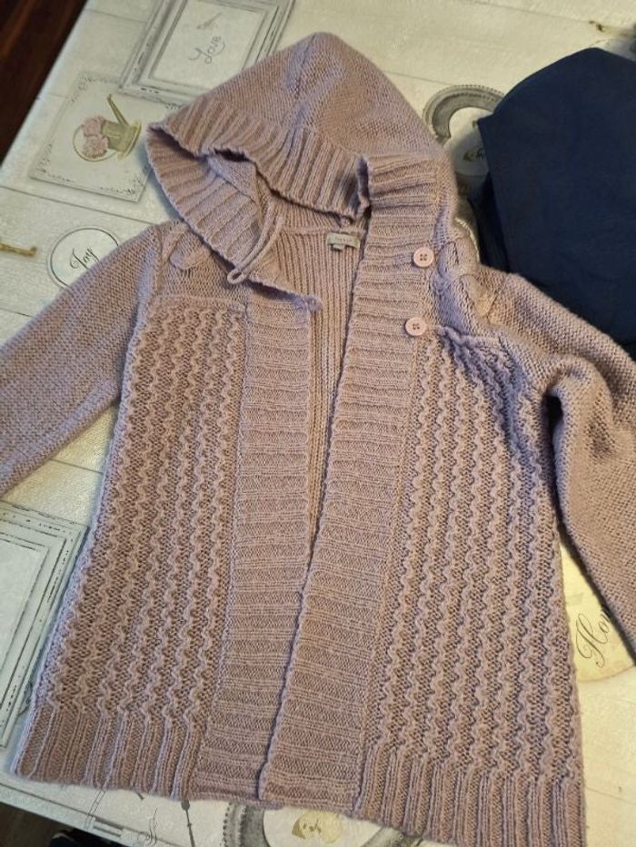 Gilet fille lilas