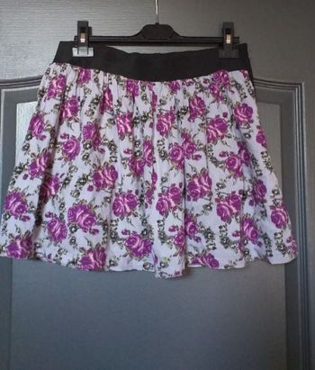 Jupe courte plissée lilas & violet & noir 34/XS - Urban Behavior