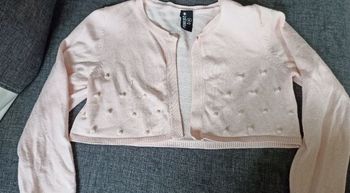Gilet boléro fille perles