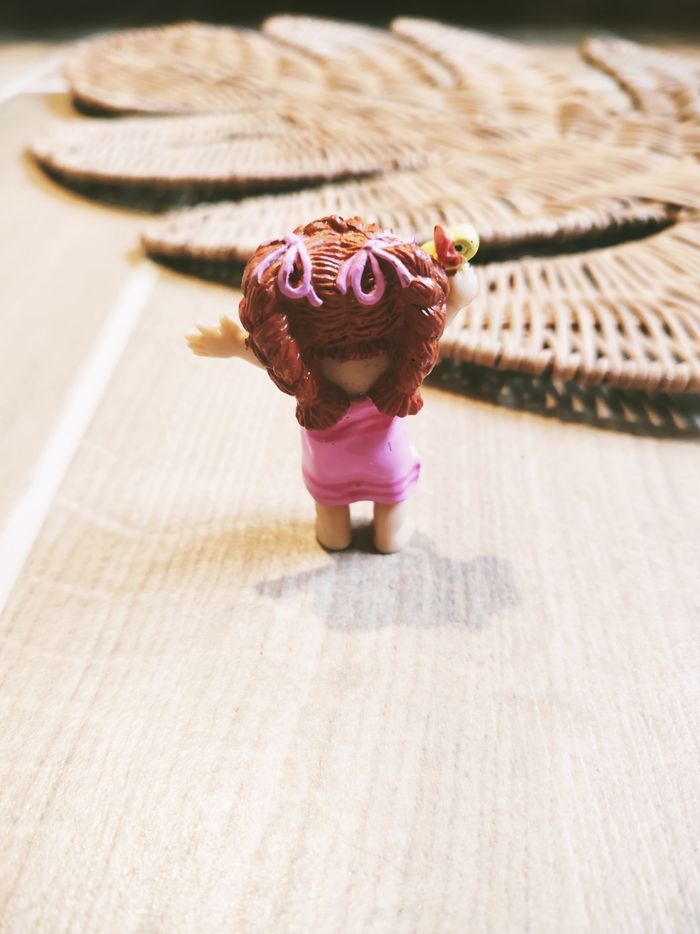 🪆Figurine Cabbage petite fille rousse serviette de bain rose année 1984 marque Cabbage Patch kids - photo numéro 2