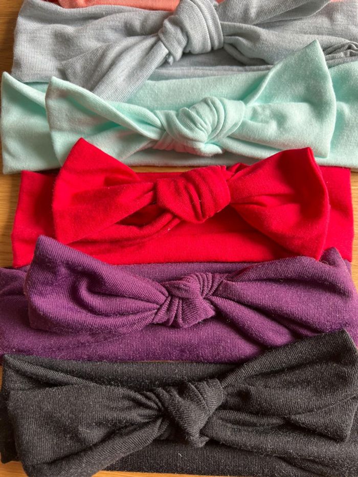 Lot de 8 bandeaux extensibles en coton (différentes couleurs) - Dés 3 mois - photo numéro 5