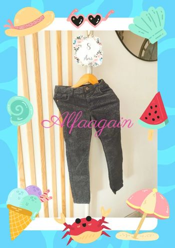 Pantalon gris pailleté 8ans
