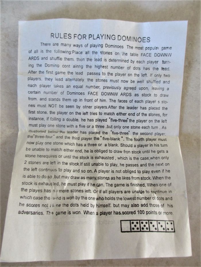 Jeu de dominos (28 pièces) dans boîte en bois - photo numéro 6