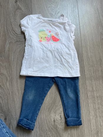 Ensemble jean tee shirt 12 mois