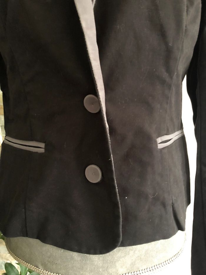 Blazer noir et gris Naf Naf 40 - photo numéro 3