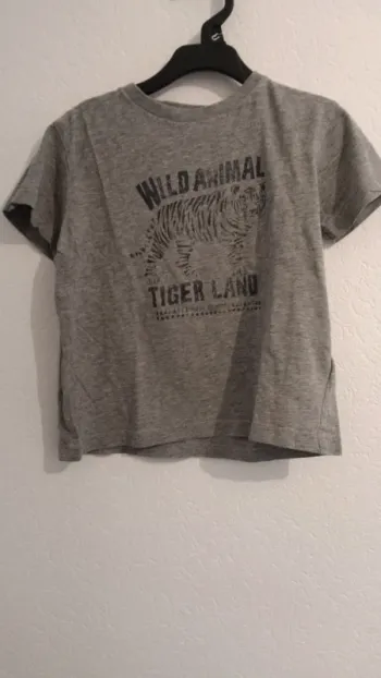 tee shirt manches courtes gris verbaudet garcon 5 ans