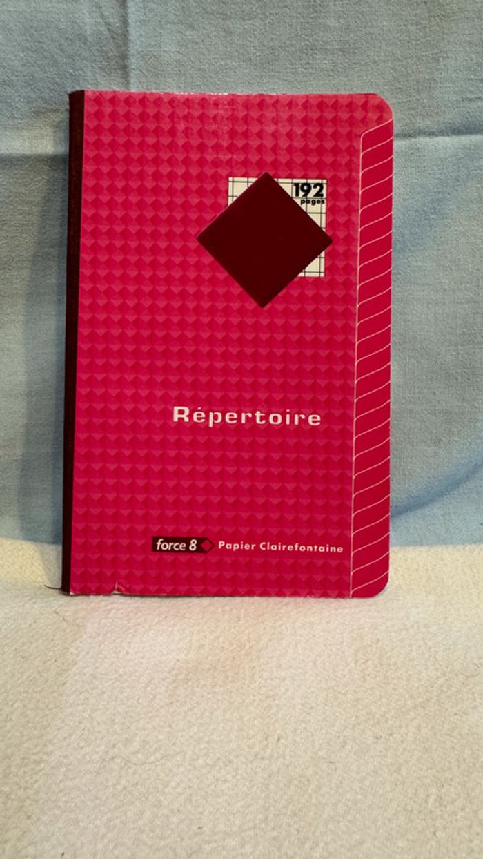 Répertoire Force 8 Clairefontaine, 11 cm x 17 cm 192 pages