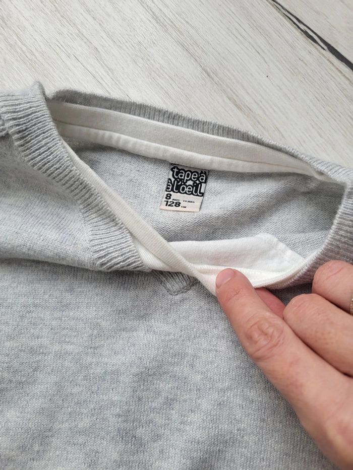 Pull fin tout doux tape à l'œil garçon 8ans - photo numéro 3