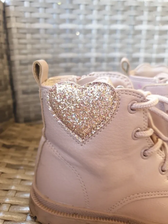 Bottines coeurs pailletés A1251 - photo numéro 2