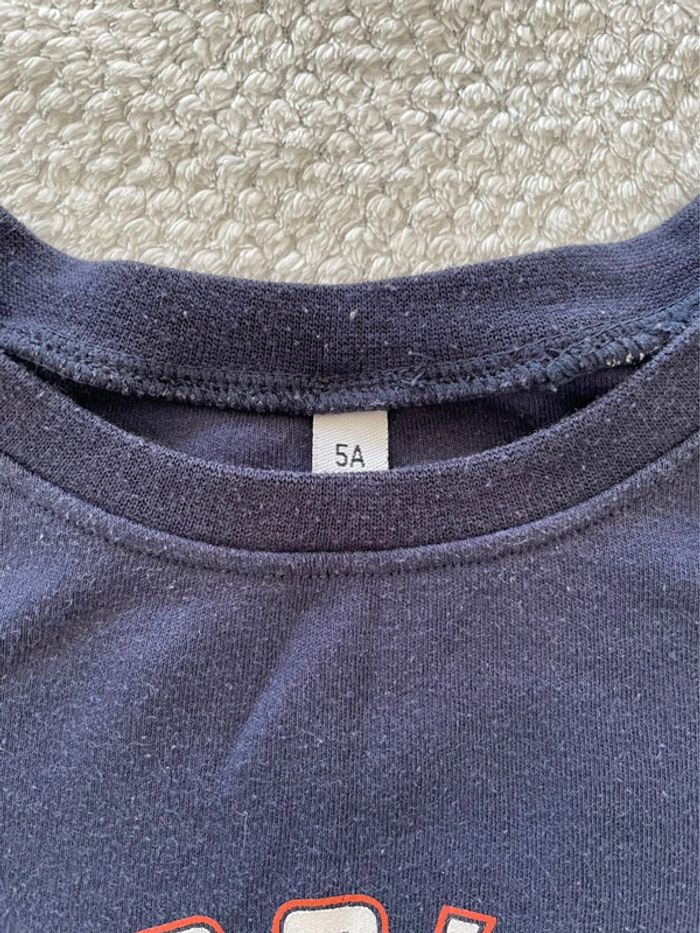 T-shirt à manches longues garçon bleu marine Ma boutique plus 5 ans - photo numéro 3