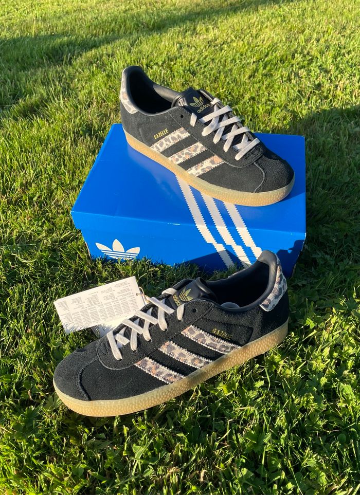Adidas Originals Gazelle Black White Gum - photo numéro 4