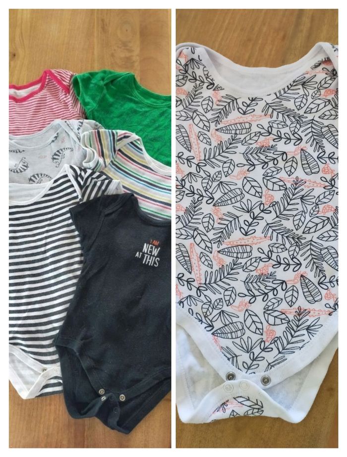 Lot de 7 bodies manches courtes 18mois