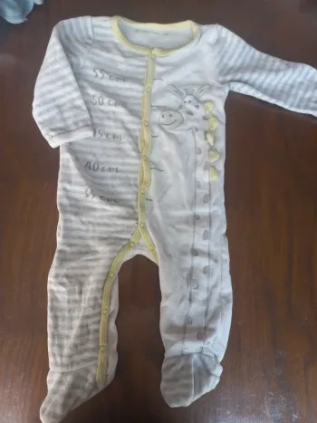 Pyjama velour "girafe" 12 mois 74cm Gémo
