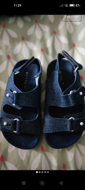 Claquettes en jean