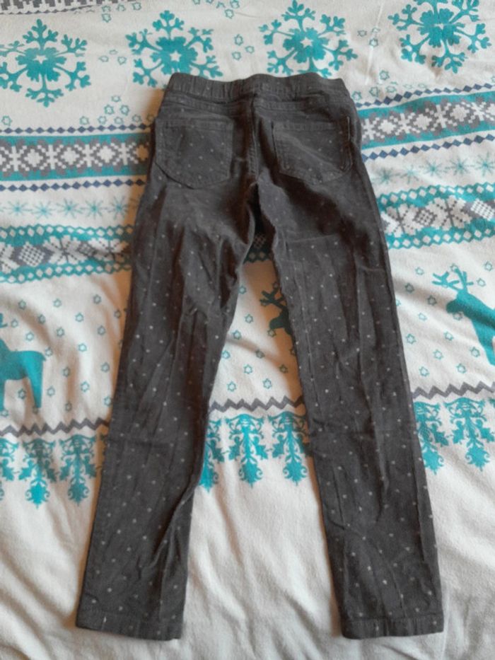 Pantalon velours côtelé gris etoiles - photo numéro 4