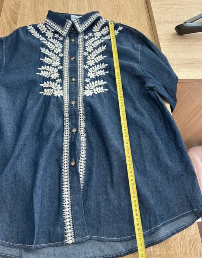 Chemise femme blouse femme chemise en jean femme chemisier femme taille 40 taille 42 - photo numéro 6
