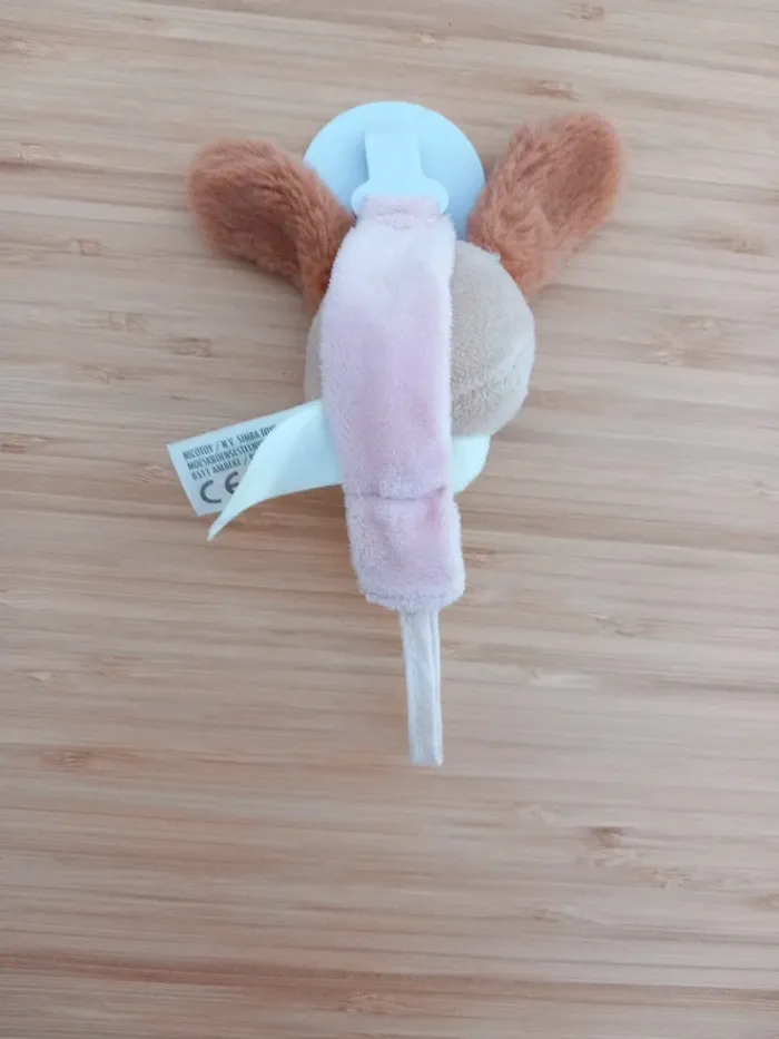 Peluche doudou marionnette Lady avec un attache tututte - photo numéro 7