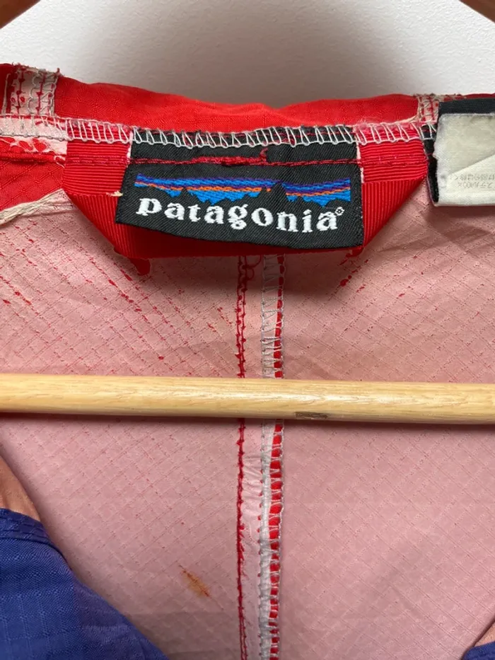 Veste à capuche vintage Patagonia homme L rouge 1/4 zip années 90 Made in USA 🇺🇸 - photo numéro 4