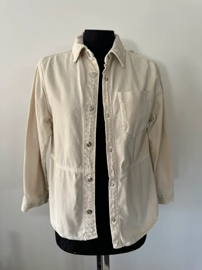 Veste en jeans beige