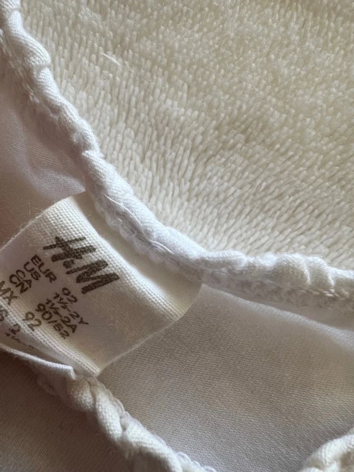 T-shirt blanc H&M taille 92cm - photo numéro 2