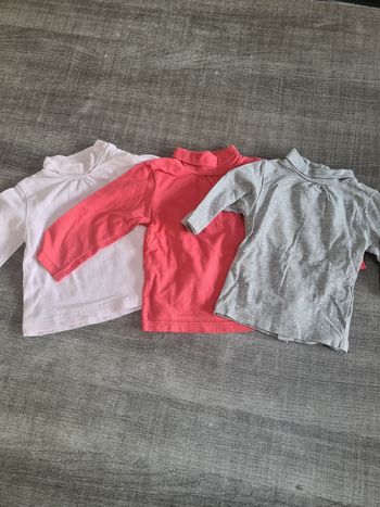 Lot de 3 Tee-shirt col roulé