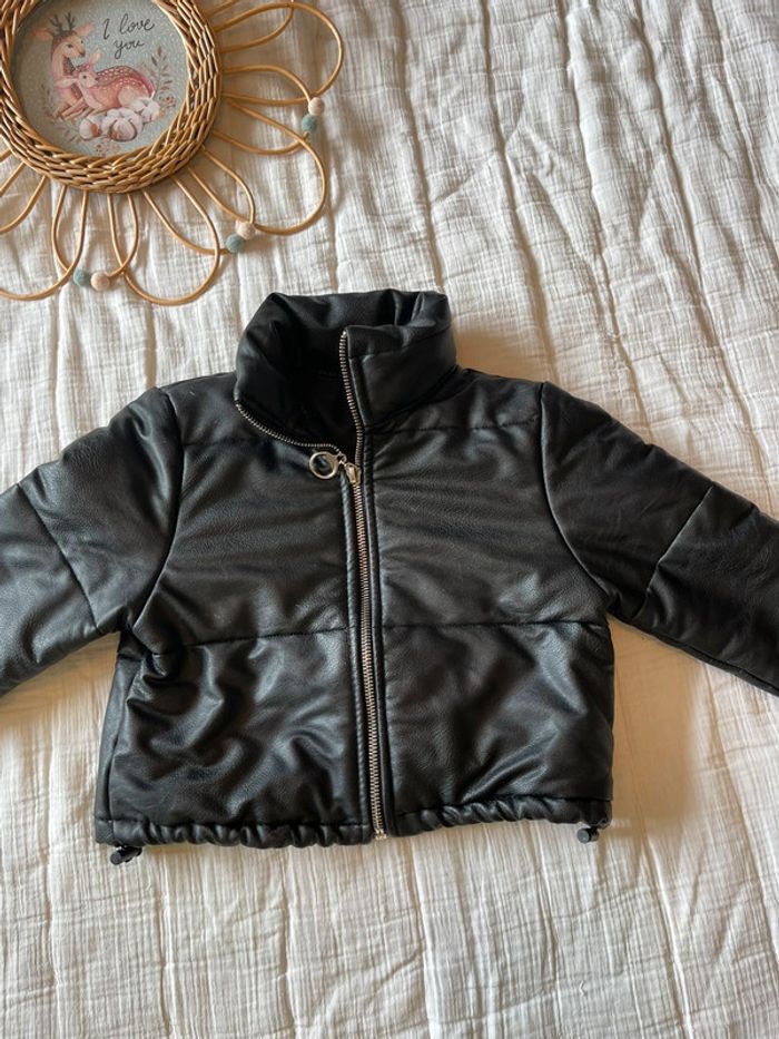 Doudoune courte en similicuir - Fashionova Kids