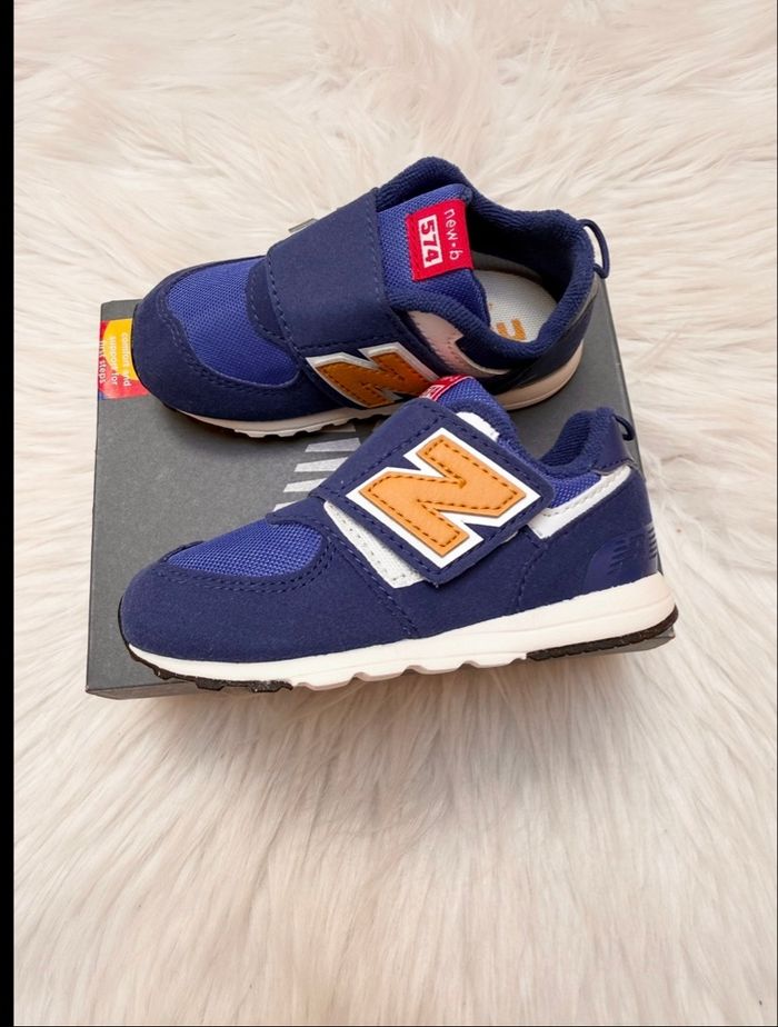 Baskets New Balance bébé – Taille 22,5 – bleu/moutarde – Neuf avec étiquette - photo numéro 9