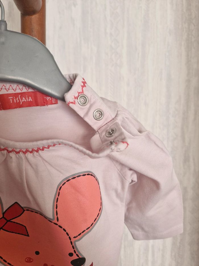 T-shirt manches longues bébé 3 mois Tissaia Coton - photo numéro 4