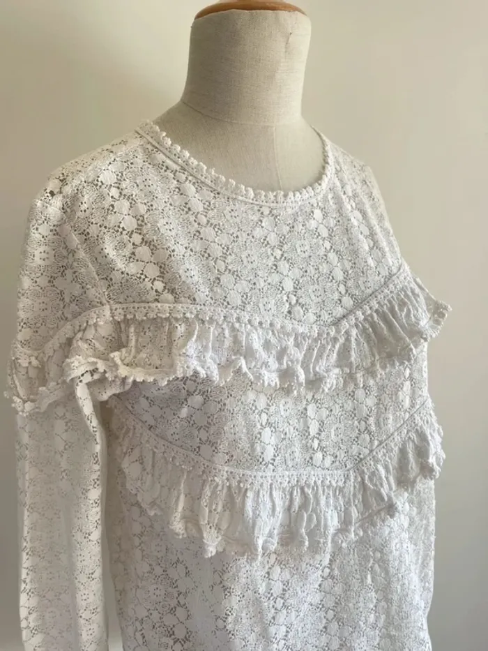 Blouse blanche en dentelle Sézane – taille 36 - photo numéro 4