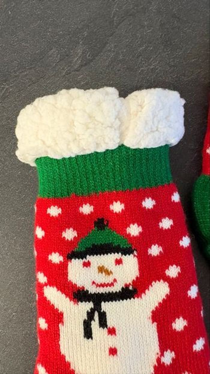 Grosses chaussettes fourrées Noël mixte TU - photo numéro 4