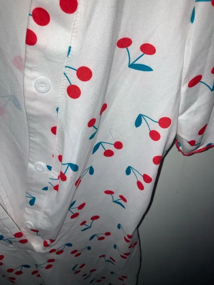 Combi short pyjama cerise - photo numéro 4