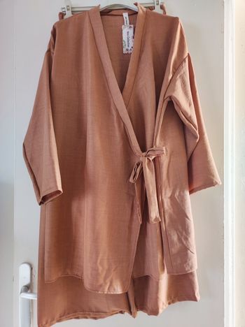 Ensemble kimono effet lin