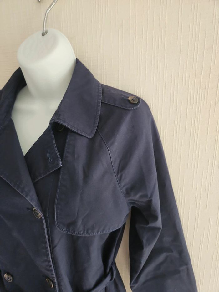 Trench coat bleu marine Zara 14 ans 164 cm - photo numéro 4